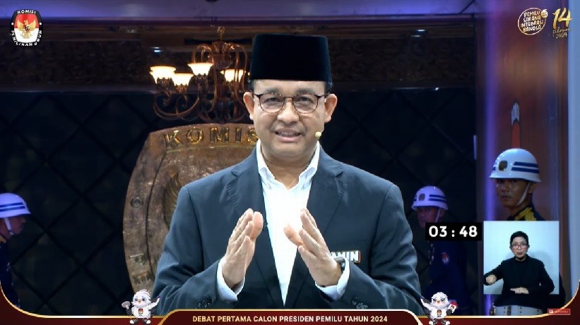 Di Debat Capres Pertama, Anies Komitmen Kembalikan RI sebagai Negara Hukum