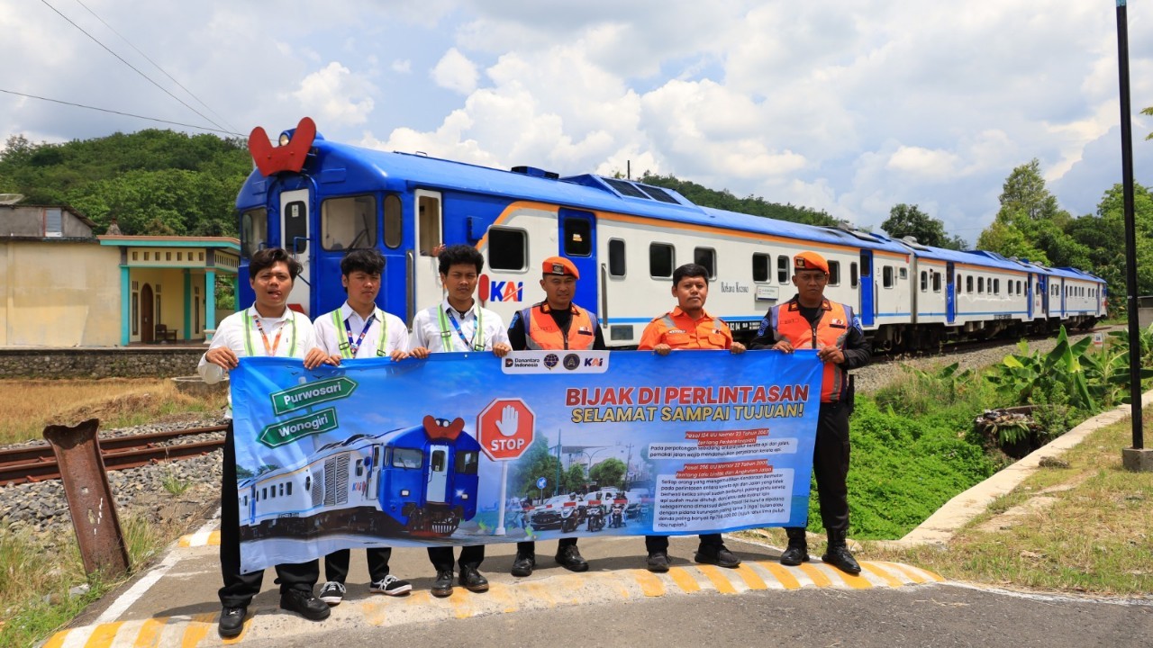 KAI Daop 6 Gencarkan Sosialisasi Keselamatan di Perlintasan Batara Kresna